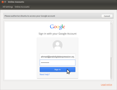 Ubuntu - online accounts - google - autherise.png